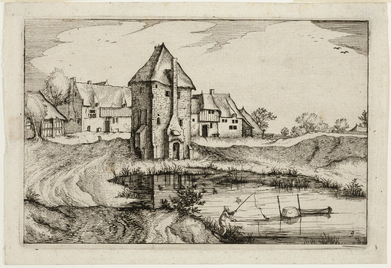 The Pond, plansch nio efter Bilder av gårdar, lanthus och rustika byar (Praediorum villarum et rusticarum casularum icones) av Claes Jansz. Visscher II