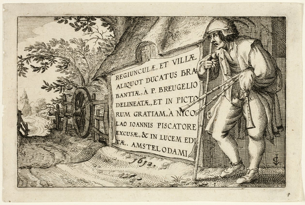 Titelsida, efter bilder av gårdar, lanthus och rustika byar (Praediorum villarum et rusticarum casularum icones) av Claes Jansz. Visscher II