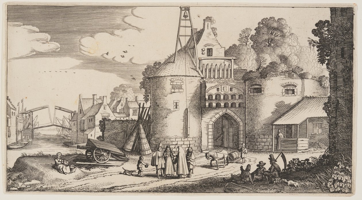 Stadsporten, från Landscapes (Playsante Lantschappen) av Claes Jansz. Visscher II