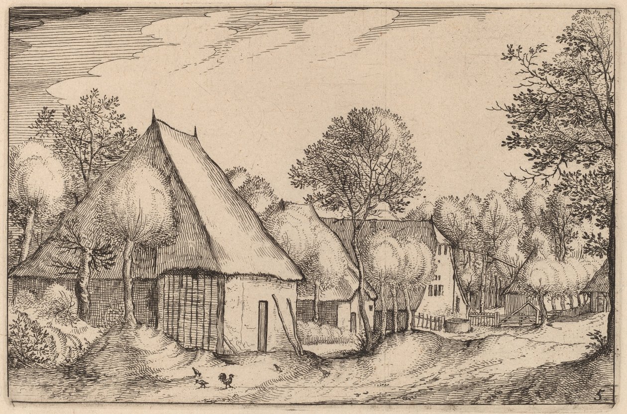 En bondgård av Claes Jansz Visscher after Johannes van Doetechum, the Elder after Lucas