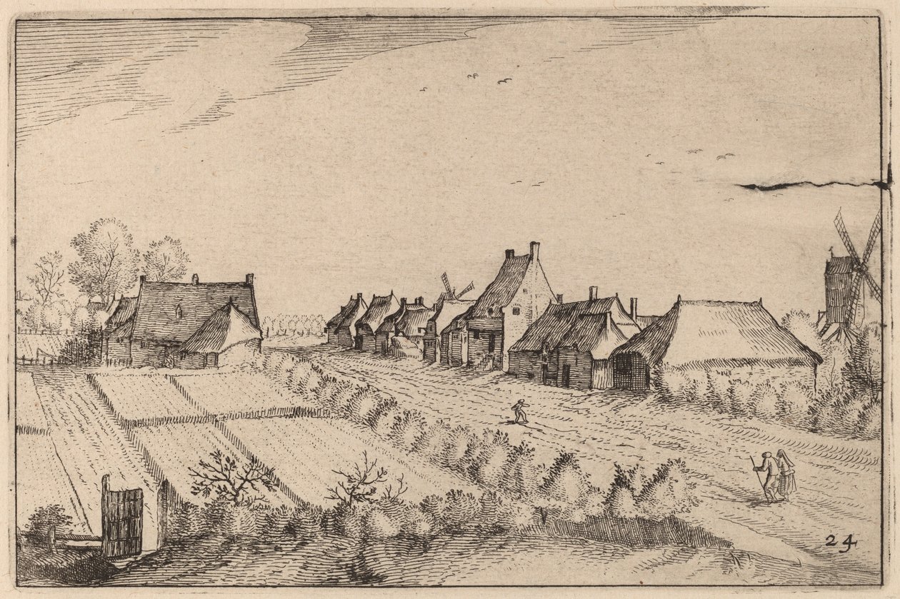 Åker och en väg av Claes Jansz Visscher after Johannes van Doetechum, the Elder after Lucas