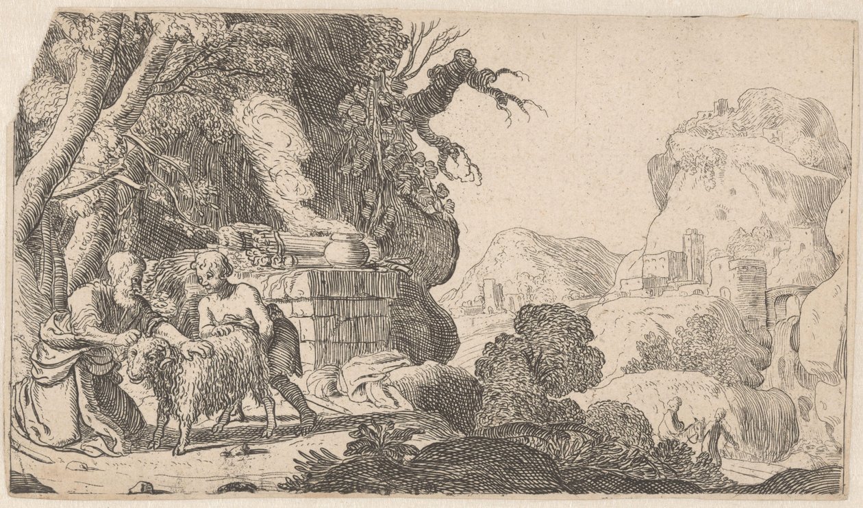 Abraham och Isak med offerväduren History of Abraham (serietitel) av Claes Moeyaert