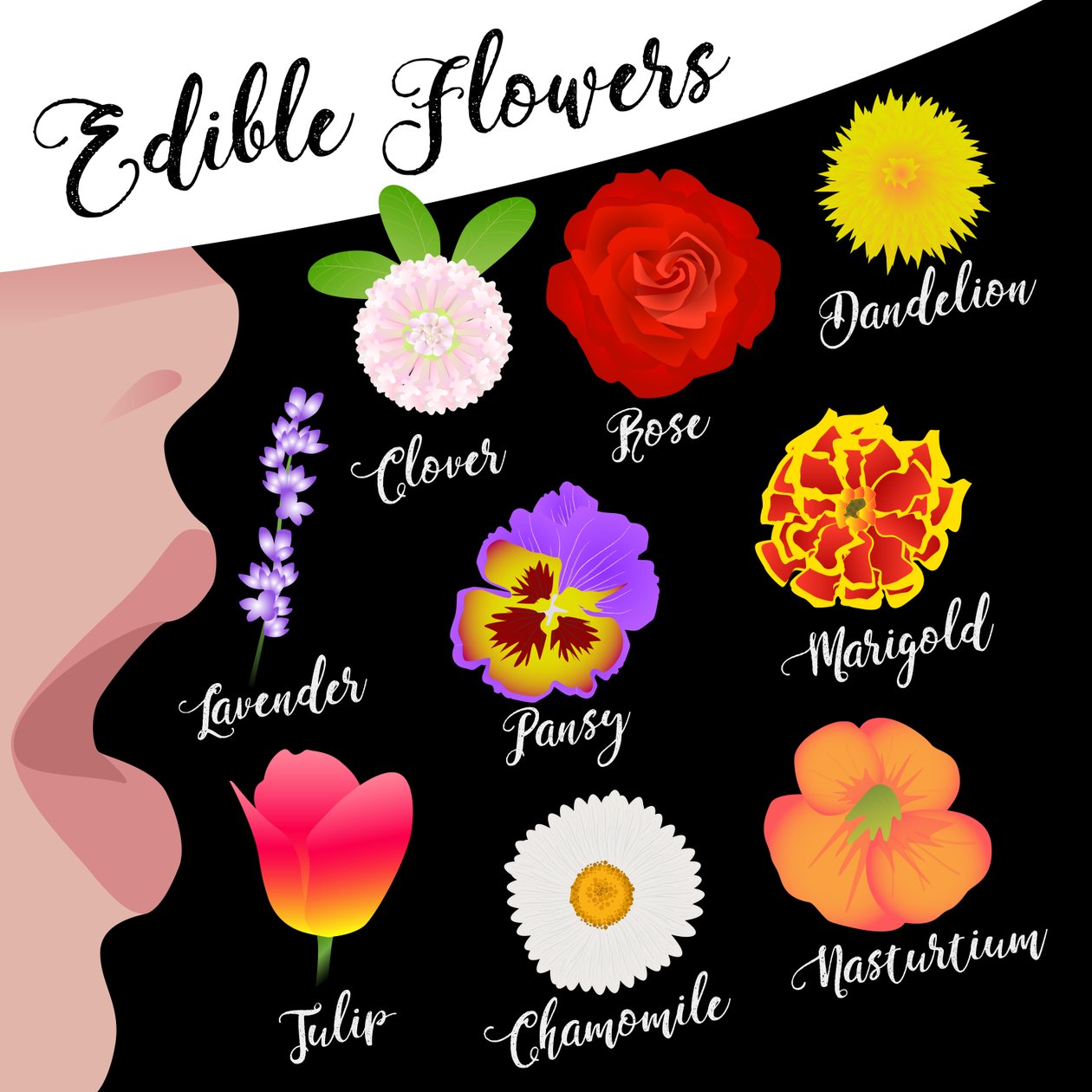 Ätbara blommor av Claire Huntley