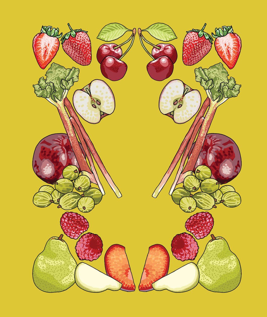 Fruktig frukt, 2024 (digital) av Claire Huntley