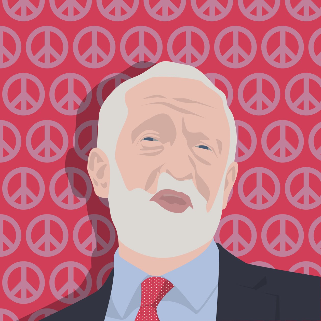 Porträtt av Jeremy Corbyn av Claire Huntley