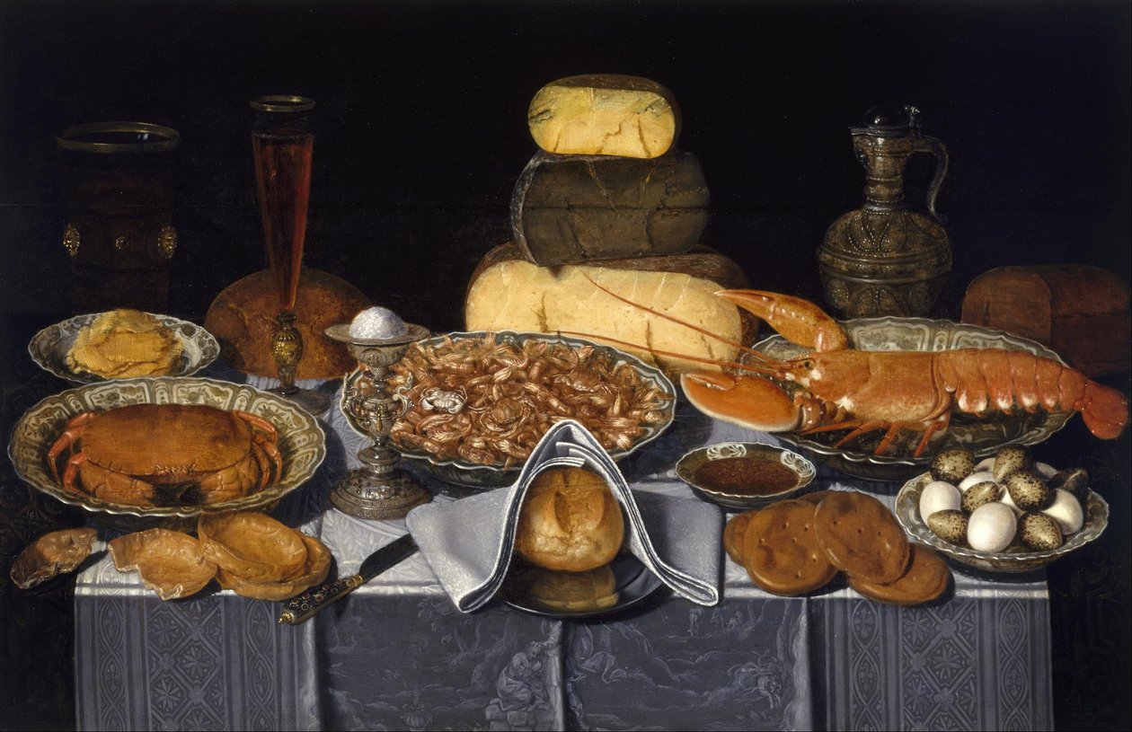 Still Life with Crab, Shrimps and Lobster  av Charlotte Evans