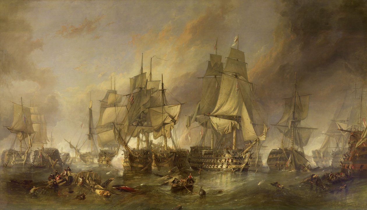 Slaget vid Trafalgar av Clarkson Frederick Stanfield