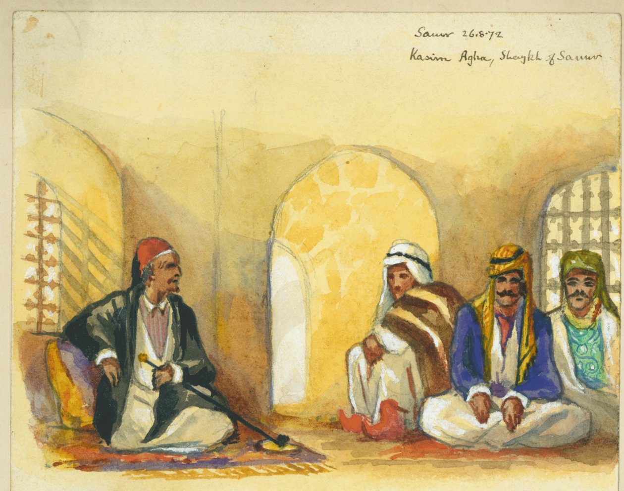 Samur, 1872 (wc och penna på papper) (se även 316773) av Claude Conder