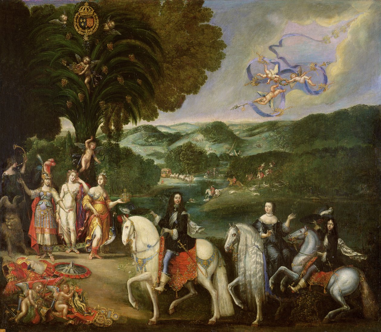 Allegori över Ludvig XIV:s bröllop (1638-1715) 1631 av Claude Deruet