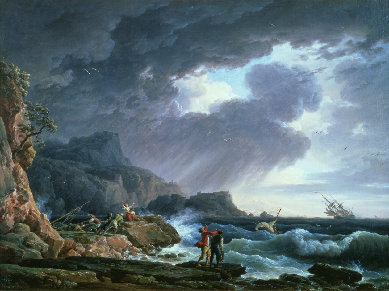 En havsstorm, 1752 av Claude Joseph Vernet
