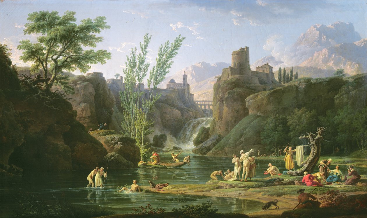 Morgen, Baderne, 1772 swed av Claude Joseph Vernet