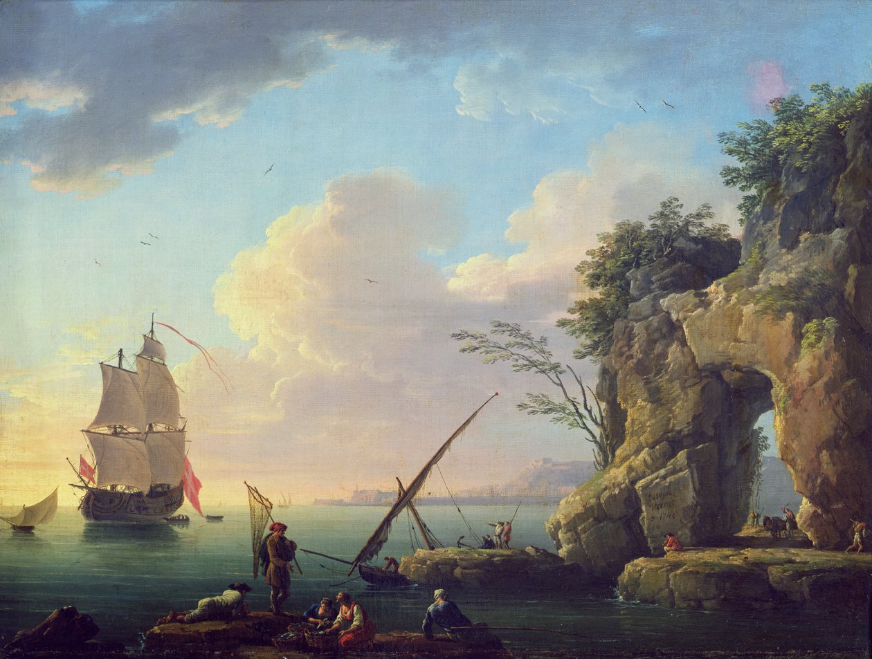 Seascape, 1748 swed av Claude Joseph Vernet