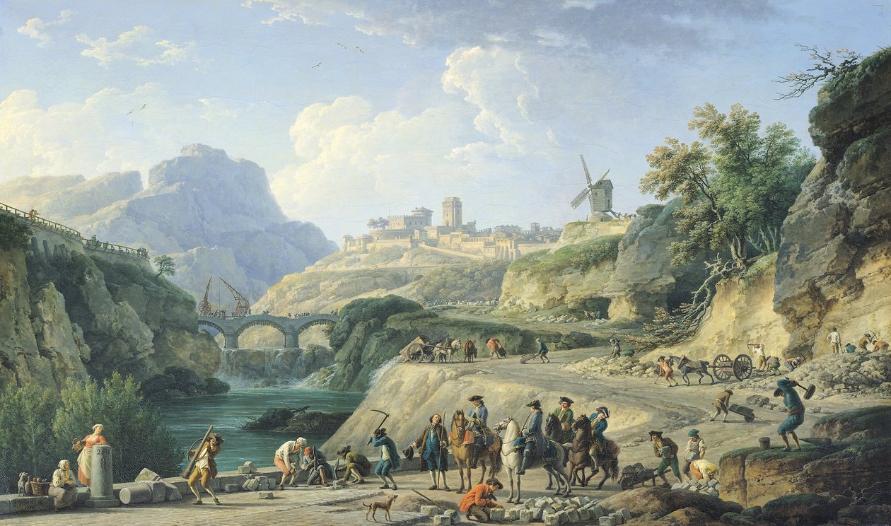 The Construction of a Road, 1774 (se även 695016) av Claude Joseph Vernet