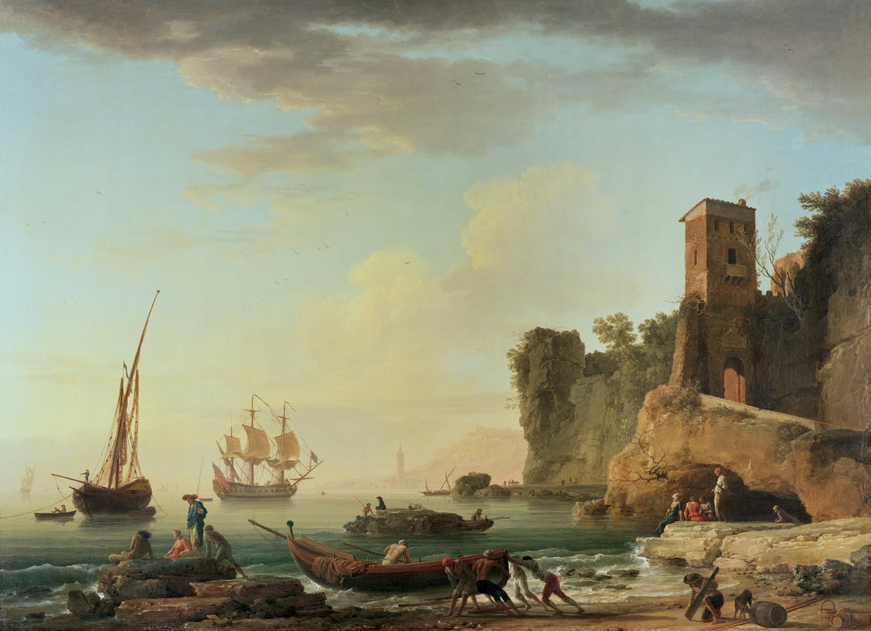 Genuas hamn av Claude Joseph Vernet