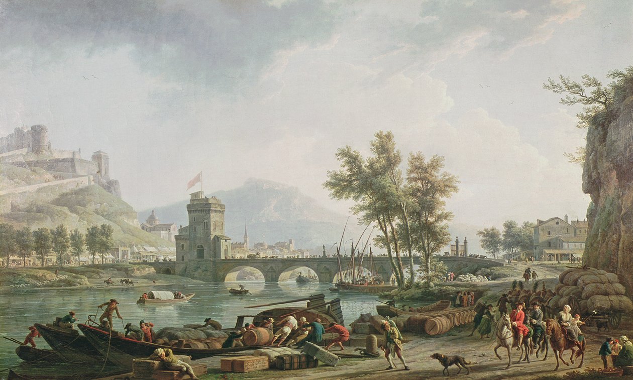 Kanten på en mässa, 1774 (se även 13025) av Claude Joseph Vernet