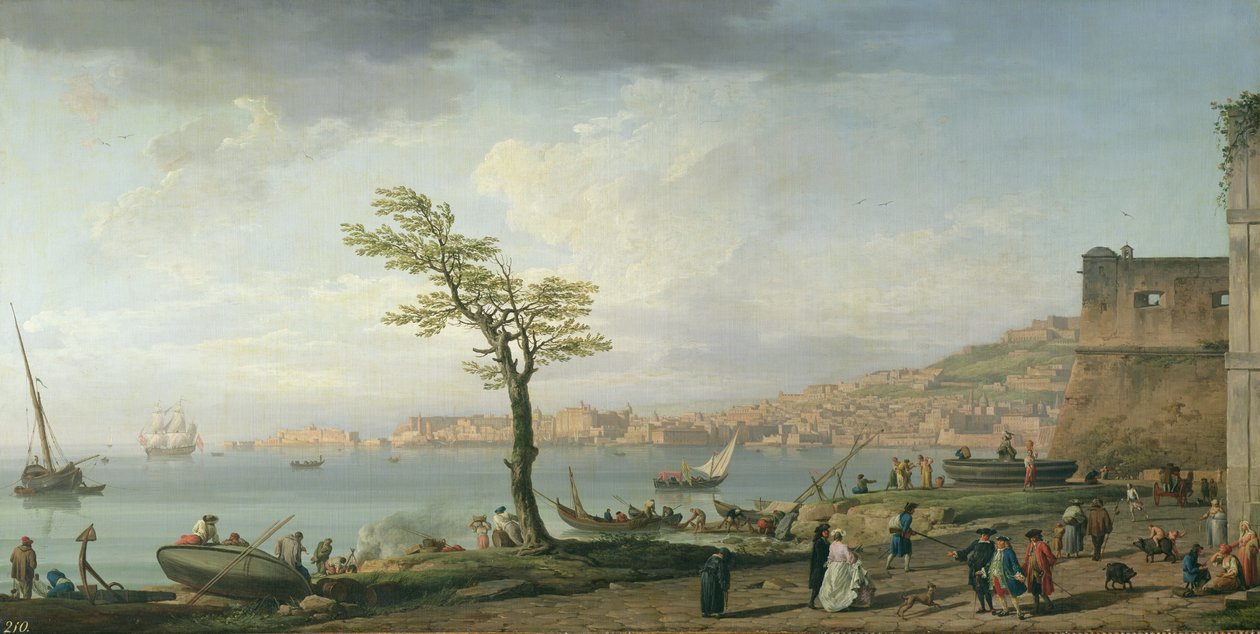 Utsikt över Neapelbukten, 1748 av Claude Joseph Vernet