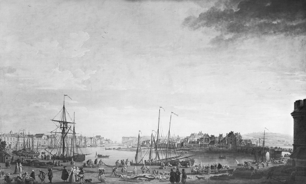 Utsikt över hamnen i Dieppe, 1765 av Claude Joseph Vernet