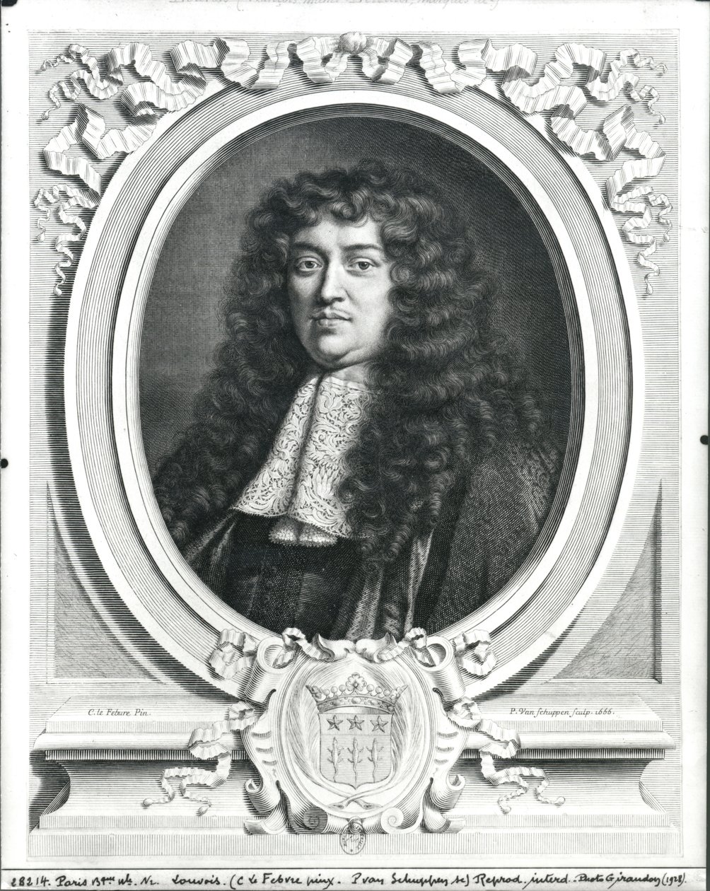 Francois-Michel Le Tellier (1643-1715) Markis af Louvois, graveret af Jacques van Schuppen, 1666 sverige av Claude Lefebvre