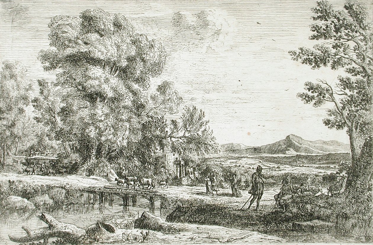  Le Pont de Bois  av Claude Lorrain