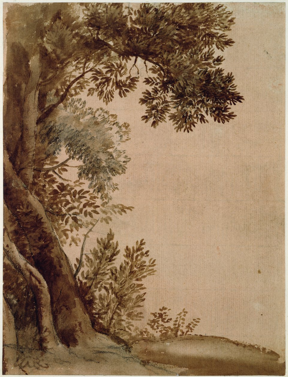 Landskap (bläck och akvarell på papper) av Claude Lorrain