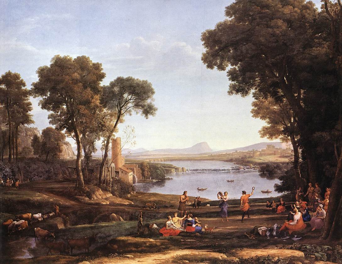Landscape with Dancing Figures av Claude Lorrain