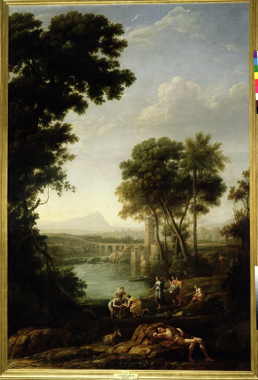 Landskap med Moses fynd av Claude Lorrain