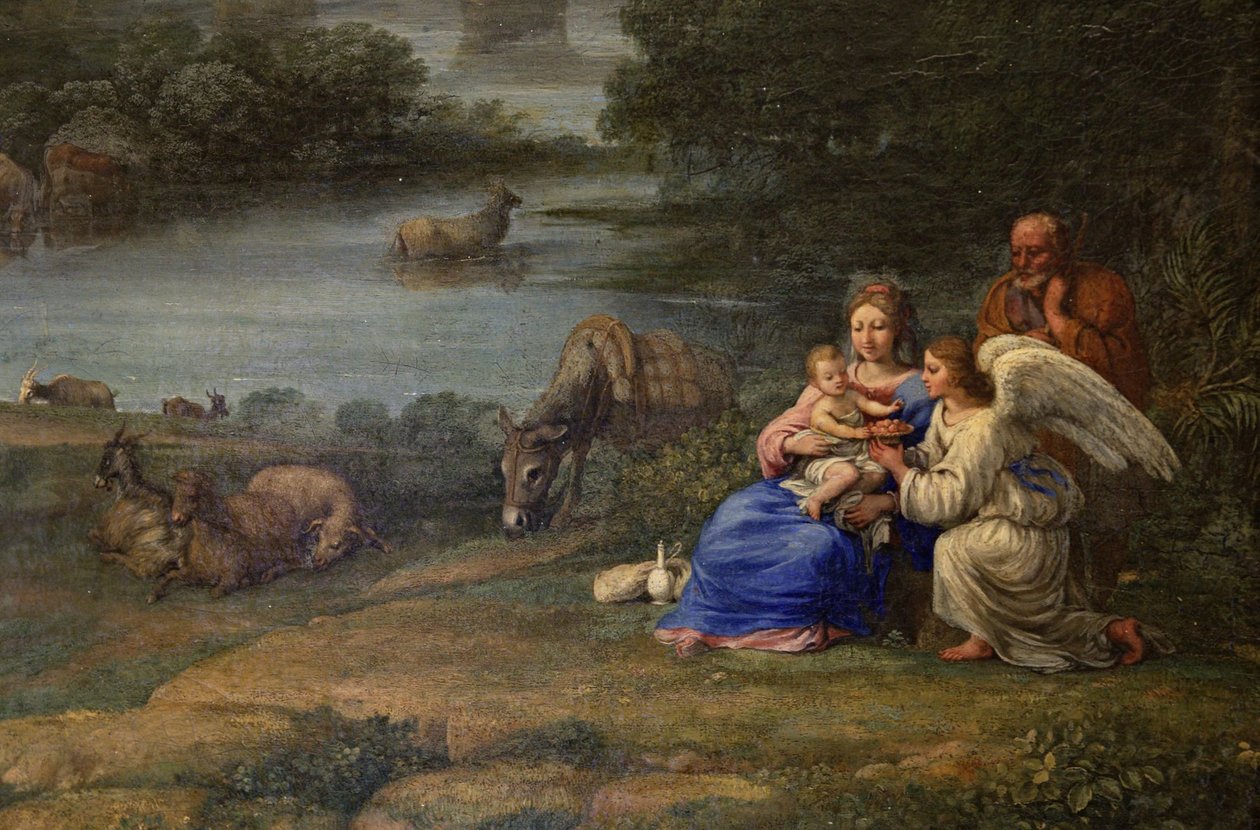 Landscape with the rest on the Flight into Egypt  av Claude Lorrain