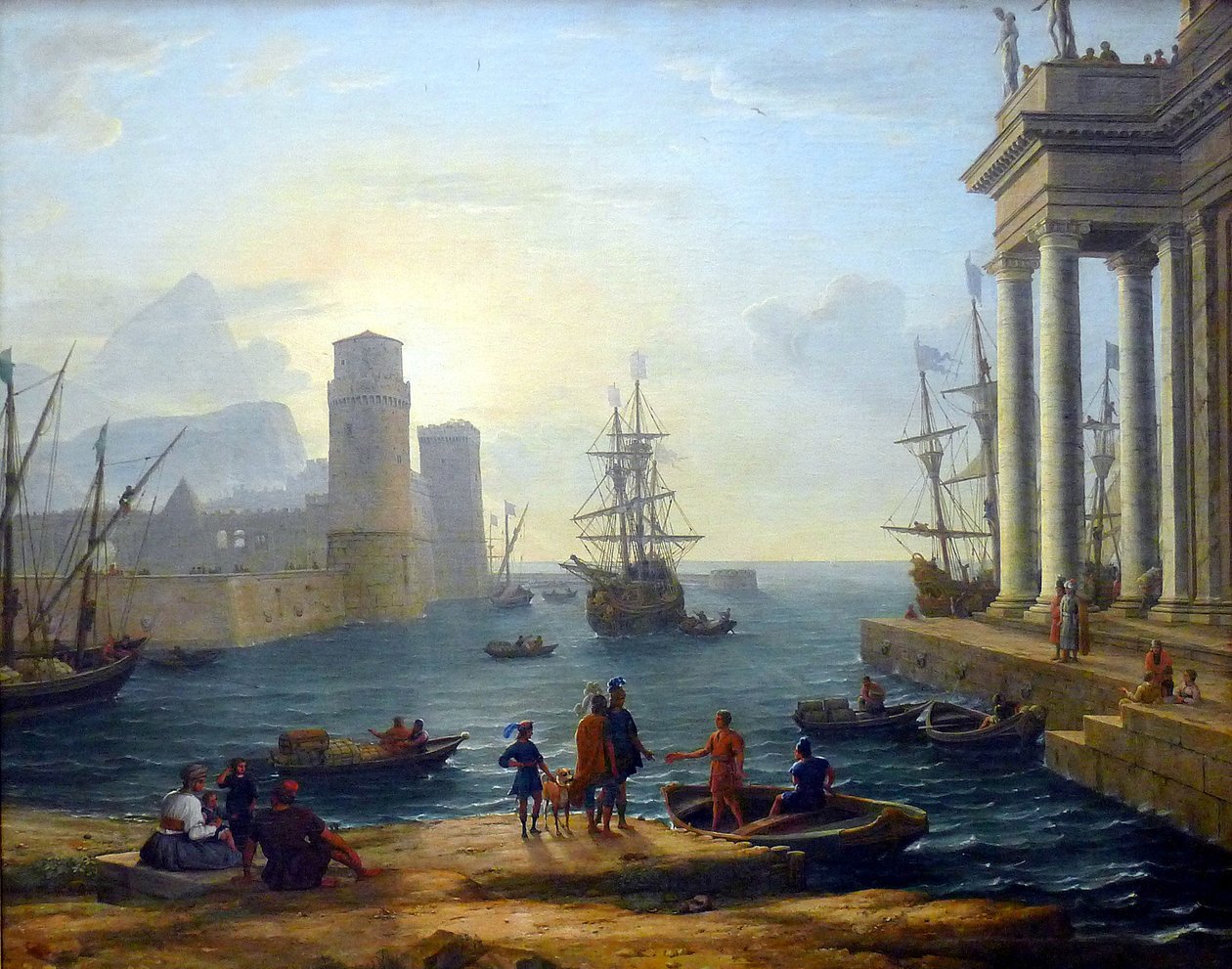 Lembarquement dUlysee av Claude Lorrain