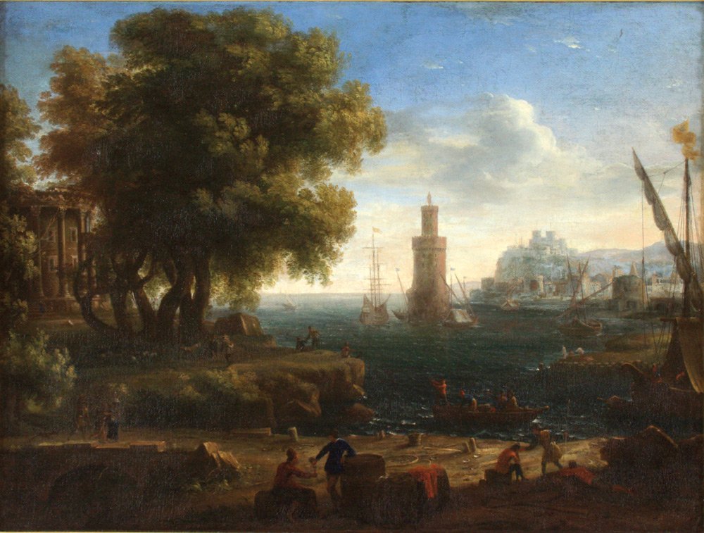 Paisaje de un puerto av Claude Lorrain