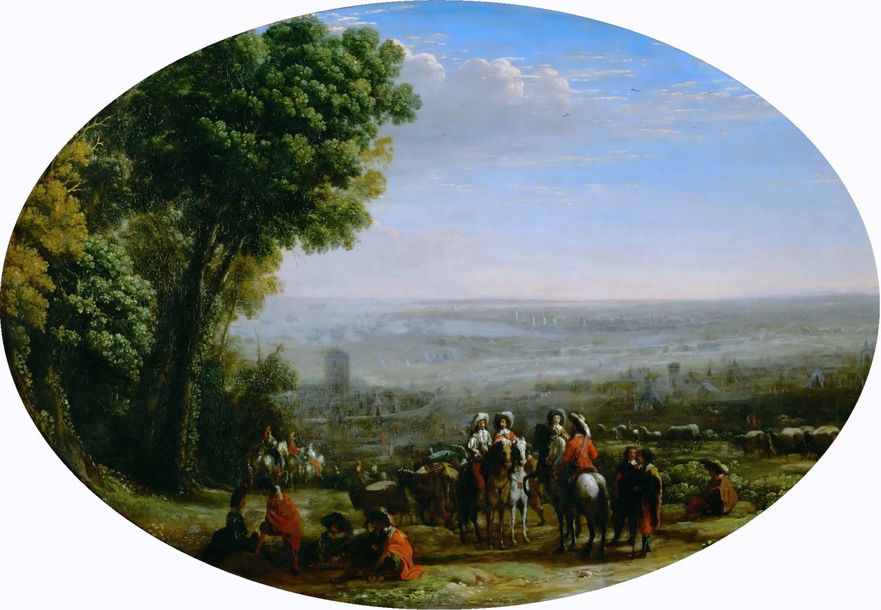 Siège de La Rochelle par Louis XIII av Claude Lorrain