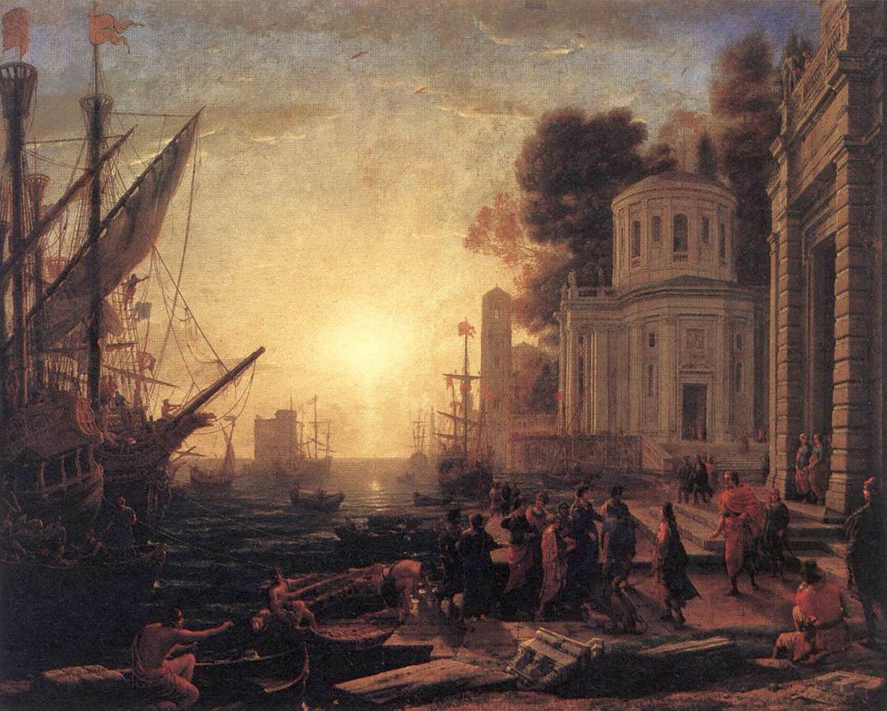 The Disembarkation of Cleopatra at Tarsus av Claude Lorrain