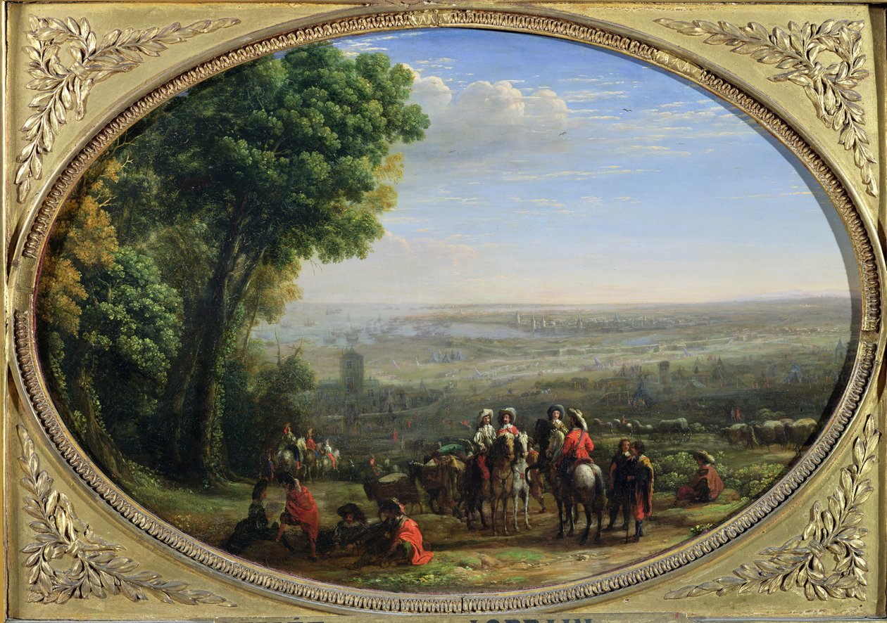 Belägringen av La Rochelle av Ludvig XIII (1601-43) oktober 1628, ca 1631 av Claude Lorrain