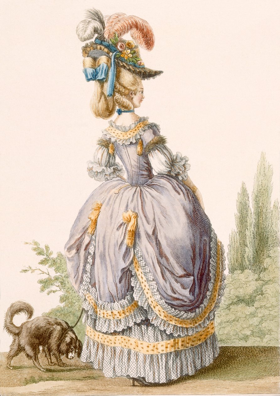 Robe de la Circassienne, graverad av Voysard, från 