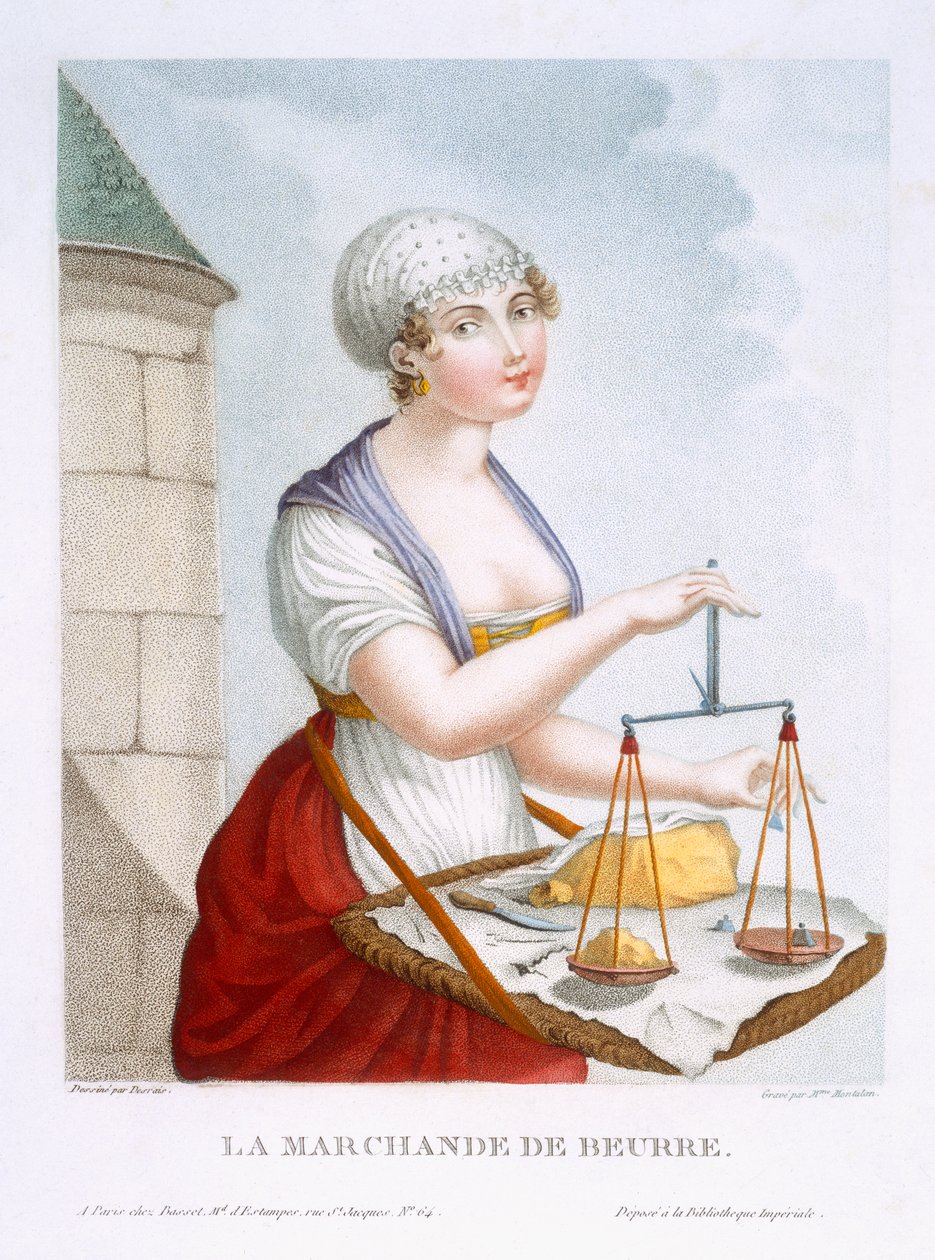 Smörhandlaren, ca 1816 av Claude Louis Desrais