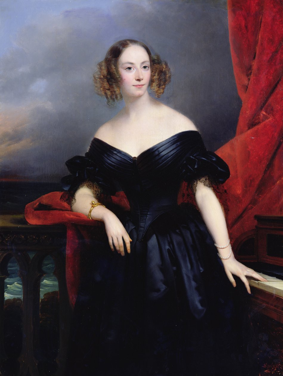 Madame Rampal, grevinna av Grigneuseville av Claude Marie Dubufe