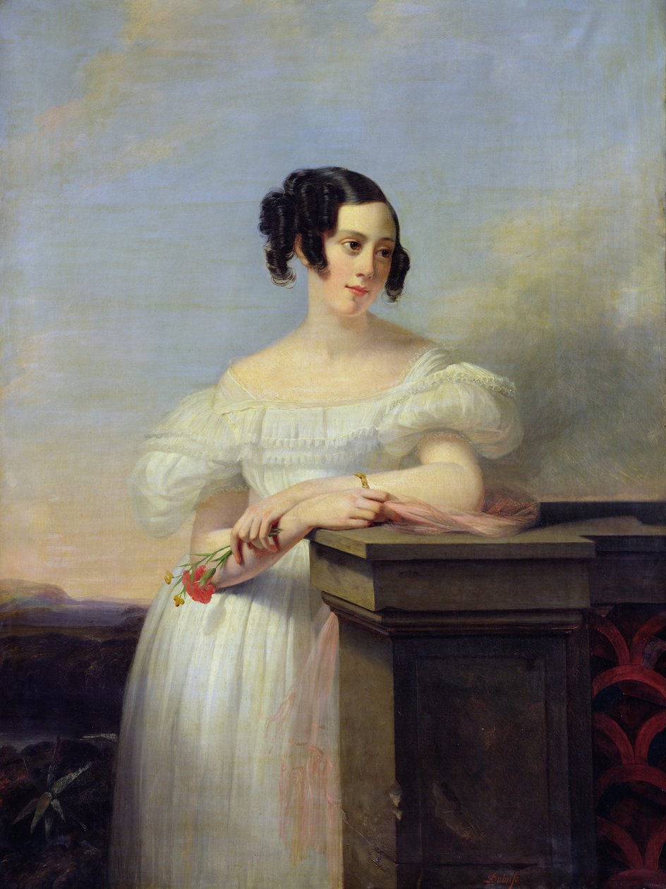 Porträtt av madame Vaussard av Claude Marie Dubufe