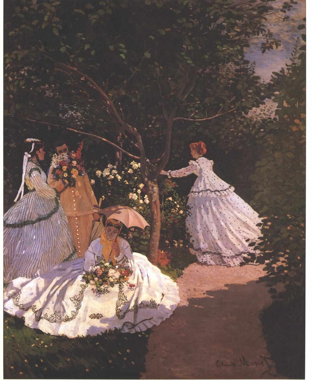  Femmes au jardinnEnglish: Women in the GardennEnglish: 1Frauen im Gartenn av Claude Monet