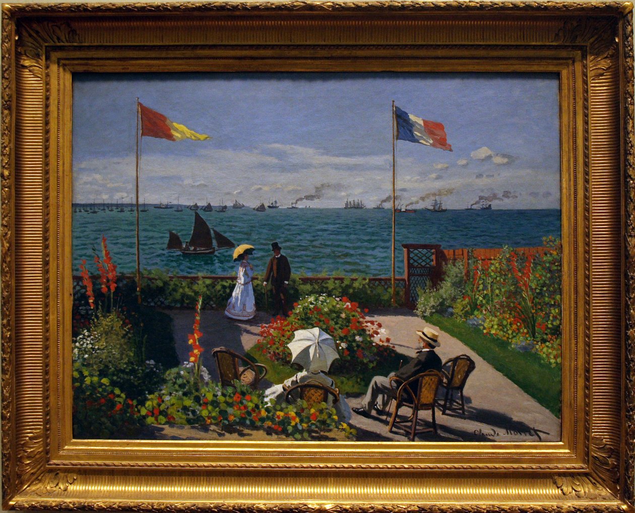  Garden at Sainte-Adressen  av Claude Monet