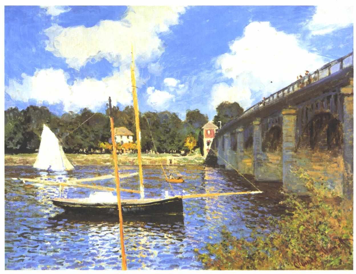  Le Pont routier, Argenteuil   av Claude Monet