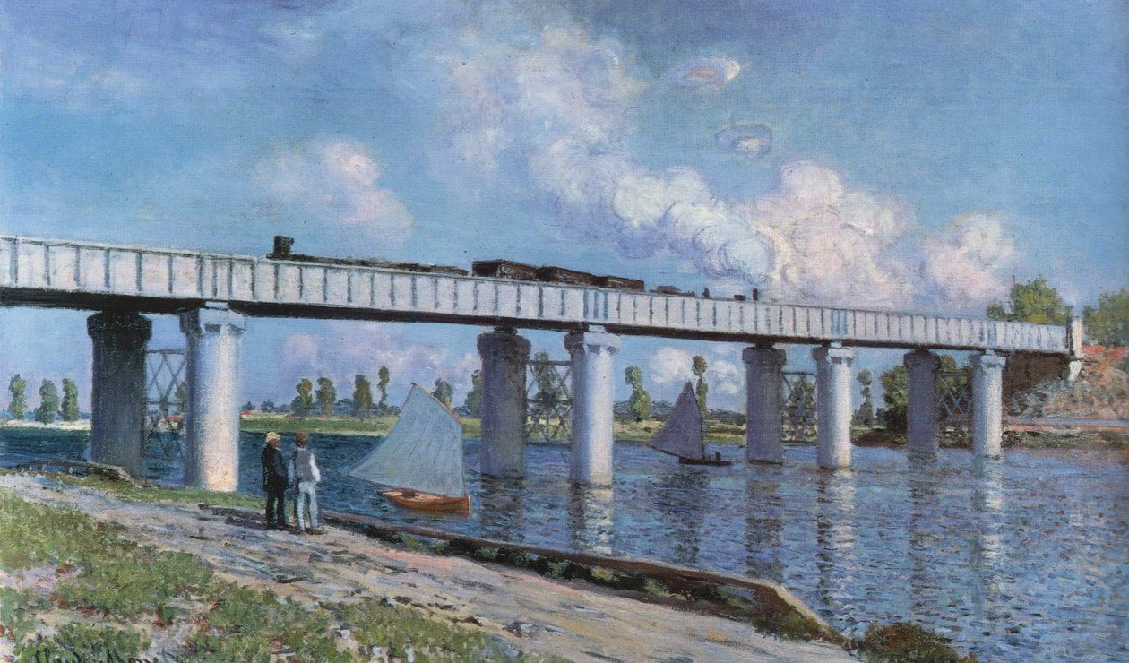  Järnvägsbron i Argenteuiln av Claude Monet