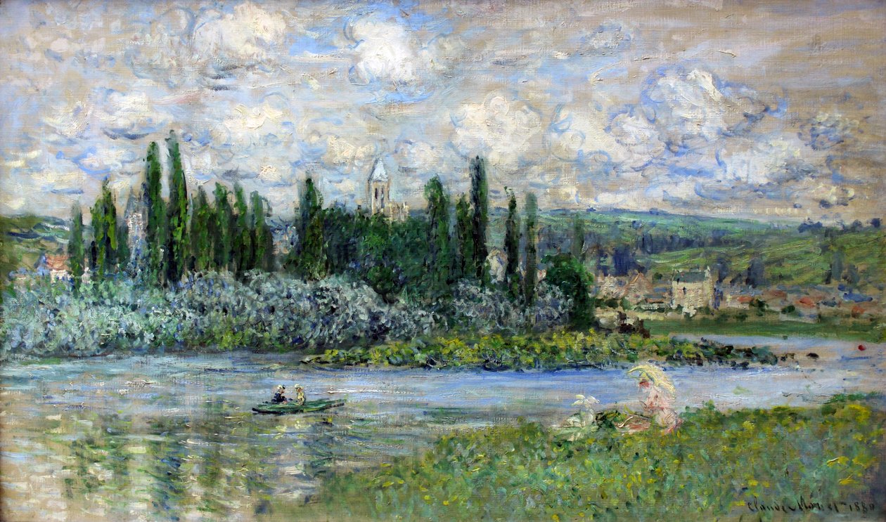  View of Vetheuil-sur-SeinenDeutsch: Ansicht von Vetheuil-sur-Seinen av Claude Monet
