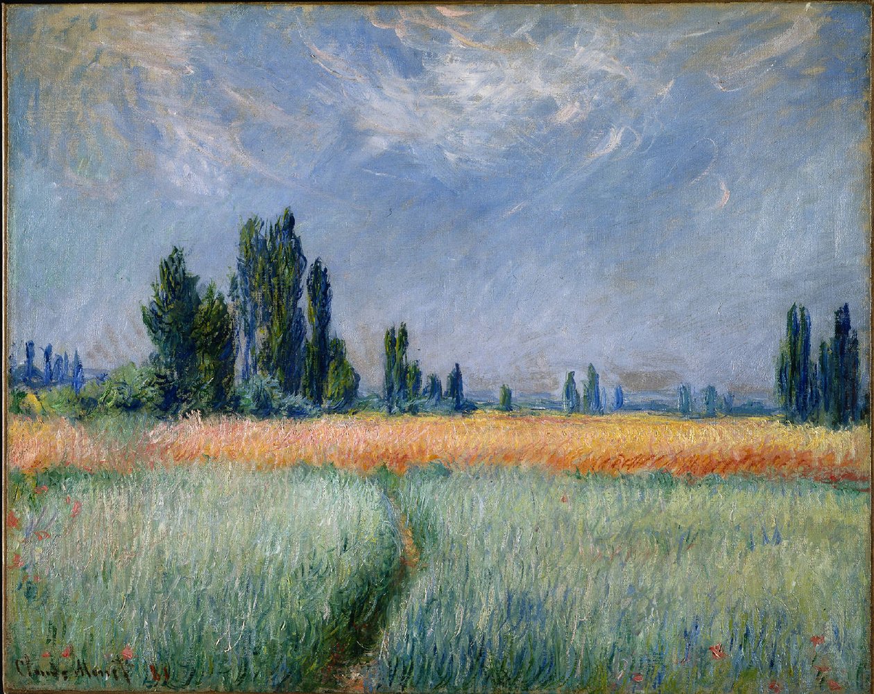  WheatfieldnFrancais : Champ de blen av Claude Monet