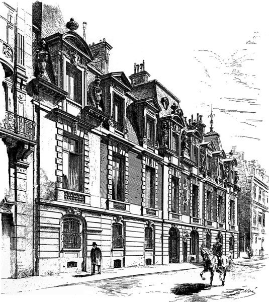 64 RUE DE LISBONNE Façade - 1878 - Home of Ernest and Alice Horschede av Claude Monet
