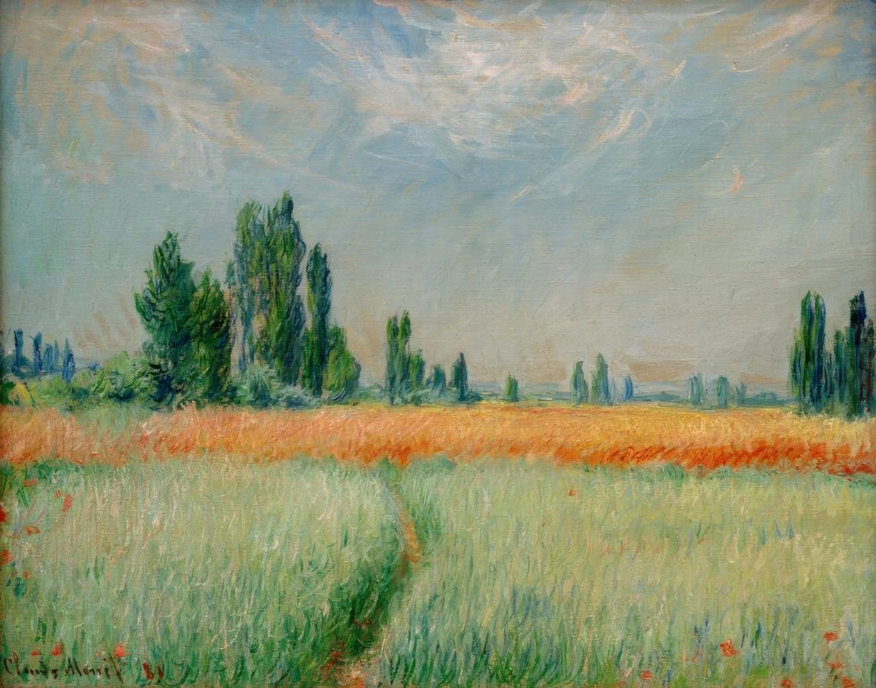 Vetefält av Claude Monet