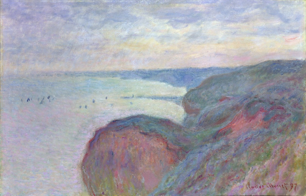 Klippor nära Dieppe, 1897 av Claude Monet