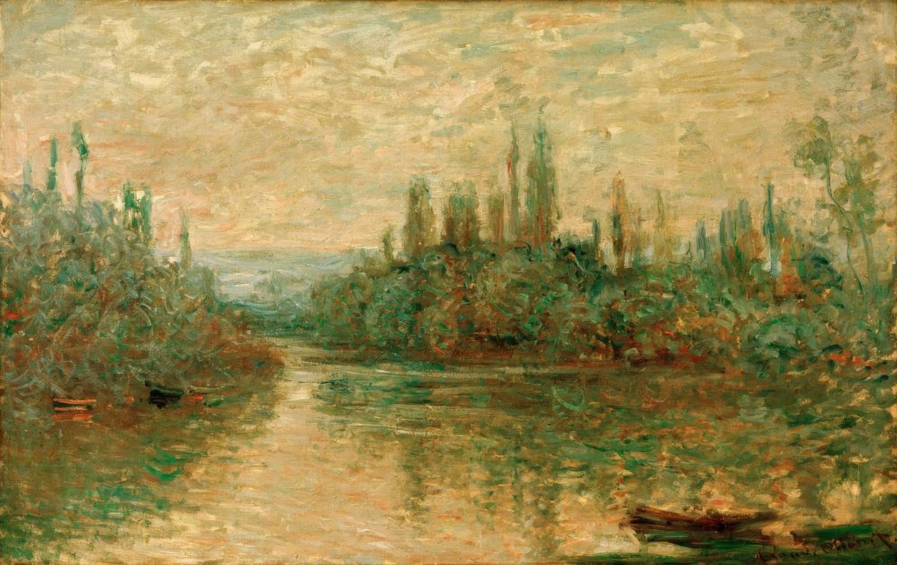 En biflod till Seine nära Vétheuil av Claude Monet