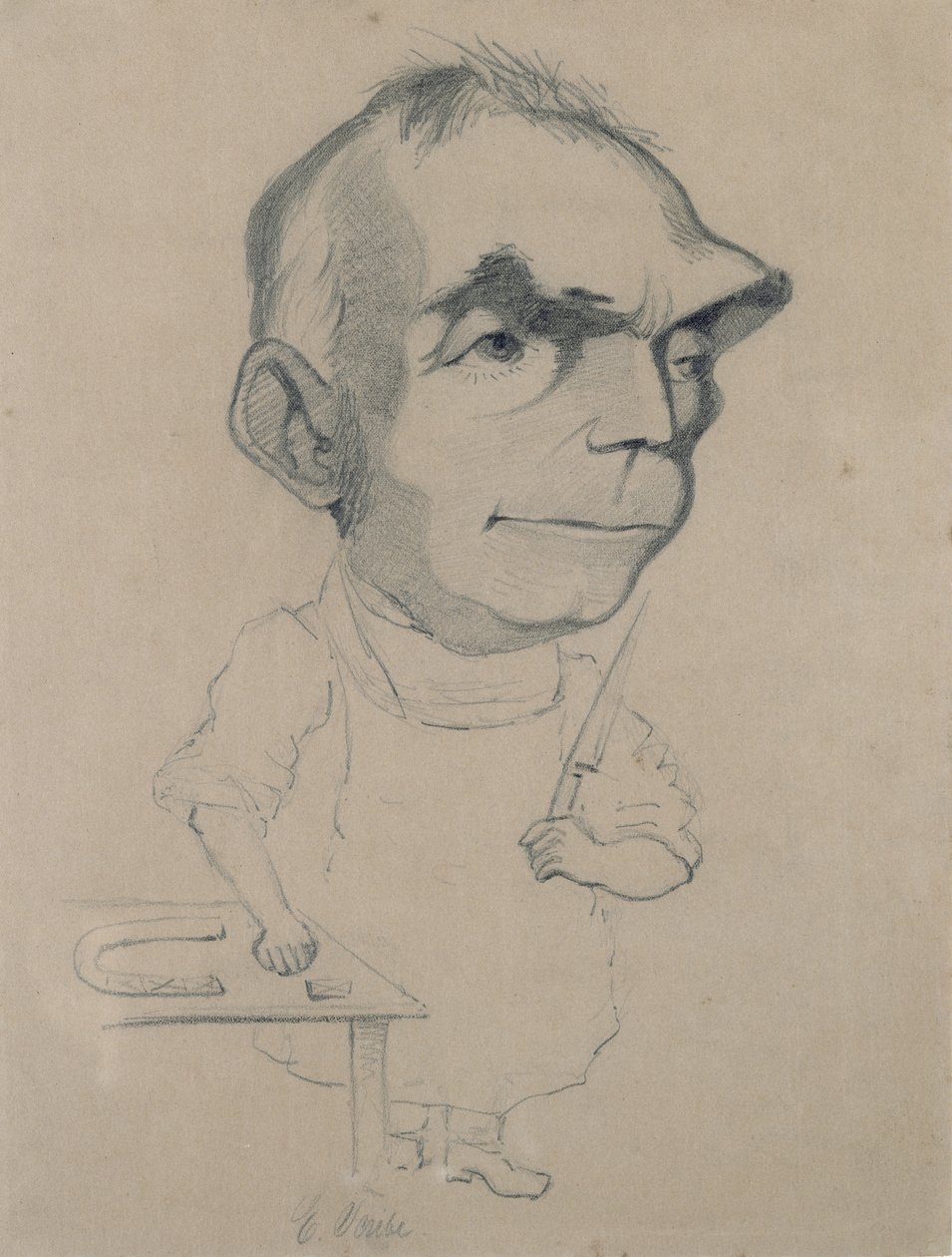Eugene Scribe (1791-1861) från ett fotografi av Nadar av Claude Monet