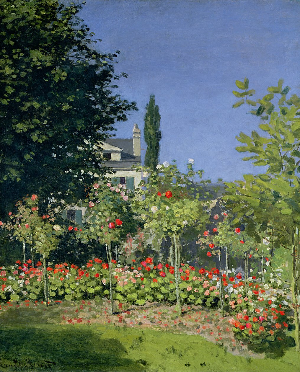 Blommande trädgård i Sainte-Adresse, c.1866 av Claude Monet