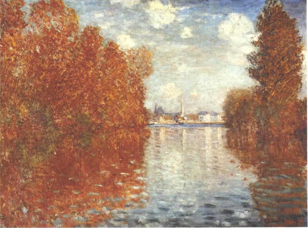 Herbst in Argentueil av Claude Monet