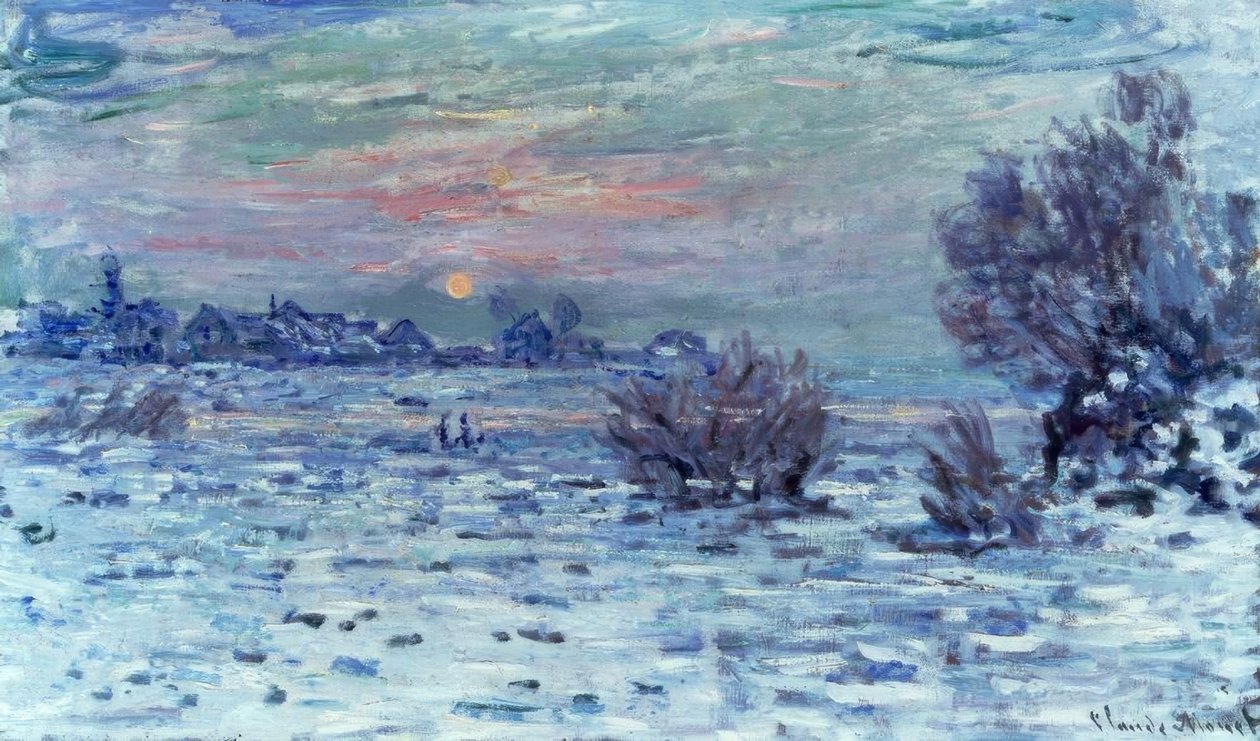 Vinter på Seine, Lavacourt av Claude Monet